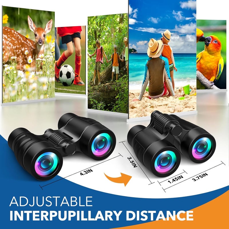 LET'SGO Boy Toys Ages 3-8: Kids Binoculars with Bird Watching Manual 4 5 6 7 8 Year Old Boys Girls Christmas Birthday Gifts Outdoor Travel Binoculars Toy for Kid Age 4-6 Toddler Camping|Hiking Toys - Image 5